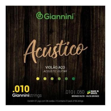 Imagem de Corda de Violão Giannini Acústico 010