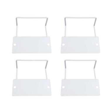 Imagem de Savagrow 4 peças de encaixe deslizante de colchão de aço carbono branco pode ser perfurado ou não perfurado, tampa deslizante adequada para evitar o deslizamento para a estrutura da cama