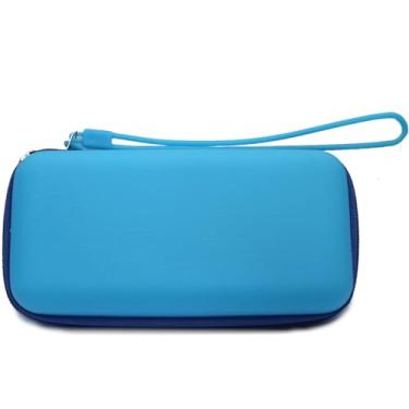 Imagem de Necessaire Multiuso Carteira Feminina Emborrachada com Ziper Handbag Rainbow ideal para praia - COR: Azul