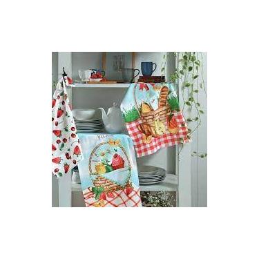 Imagem de Pano de prato felpudo estampado DOHLER 45cm x 65cm - PICNIC - 1UN