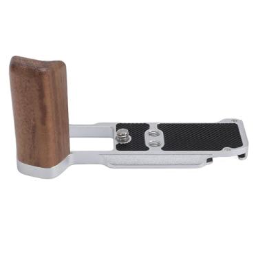 Imagem de GOWENIC X-M5 XM5 Handgrip, Alça de Suporte Em Forma de L para Câmera X-M5 XM5, Com Placa de Liberação Rápida Embutida Arca Abertura do Compartimento da Bateria e Chave do Obturador (Prata)