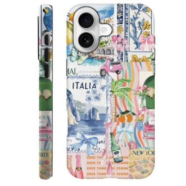 Imagem de DAIZAG Capa compatível com F5XJ, capa à prova de choque para mulheres e meninas, arco praia paisagem colagem litoral