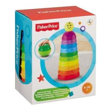 Imagem de FisherPrice Brinquedo para Bebês Potinhos Empilhar Rolar Mattel W4472