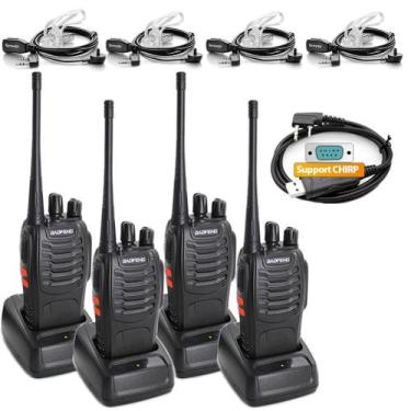 Imagem de Walkie Talkies BAOFENG BF-888S de longo alcance, 2-5 km, pacote com 4