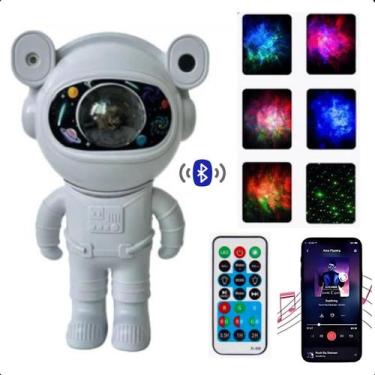Imagem de Projetor Astronauta Galáxia Infantil Som Controle Bluetooth - LIPPIN