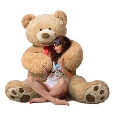 Imagem de Bicho de pelúcia gigante de pelúcia Teddy Bear HollyHome 150 cm marrom