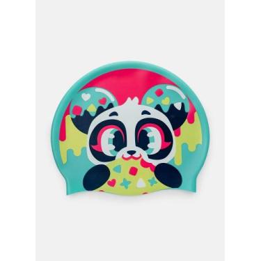 Imagem de Touca de Natação Menina Panda Donuts Verde Água - PUKET, Preto, 8