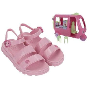 Imagem de Sandália Infantil Menina Grendene Kids Barbie Com Sorveteria, Pink, 29