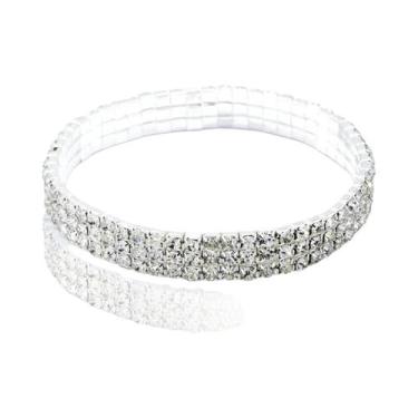 Imagem de Tornozeleira Feminina Multicamadas Com Strass, Tornozeleira De Cristal