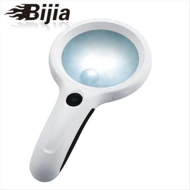 Imagem de Lupa De Mão 90mm 8x E 2.5x Com 8 Leds Branco E 1 Uv M. 9588 - BdG