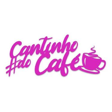 Imagem de Cantinho Do Café Placa Frase Decoração Parede Quadro Pink - Indústria 