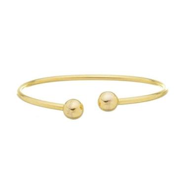Imagem de Pulseira Feminina Bracelete De Ouro 18k Modelo Prego Bola - DR Joias