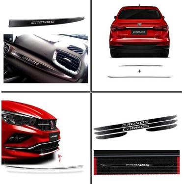 Imagem de Kit Completo Acessórios Cronos Frisos + Soleira Black Over - SPORTINOX