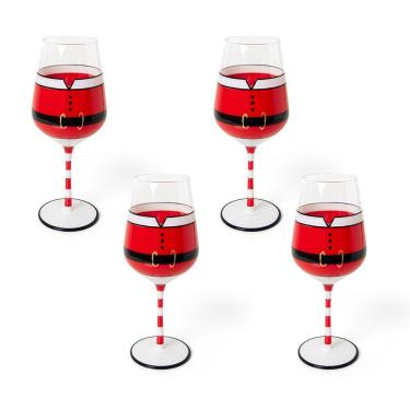 Imagem de Taça Copa E Cia 4 Peças Christmas 510ml Em Vidro Gold