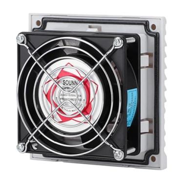 Imagem de ZGUZMCMK Ventilador de refrigeração para gabinete de computador à prova de poeira 220 V, conjunto de ventilador de ventilação com dissipação de calor eficiente