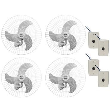 Imagem de Ventilador de Parede Vent New 60cm Bivolt 200w Branco 4 unid
