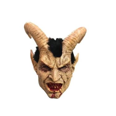 Imagem de Máscara Diabo Demônio Lúcifer Chifres Realista Halloween - MHR
