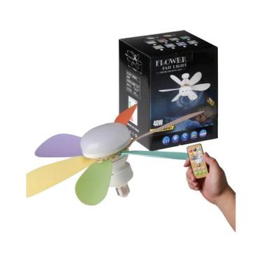 Imagem de Luz De Ventilador De Teto LED E27 Regulável 40W Com Controle Remoto Pa