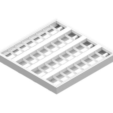 Imagem de Luminária Calha Taschibra Atela Embutir/sobrepor 62x62cm 4xt8 Branca, 