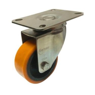 Imagem de Rodizio Giratório Aço Inox 3 Pol. Sem Freio Roda Pu 170 Kg - COLSON