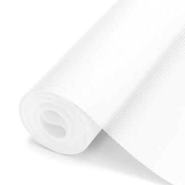 Imagem de YACEYACE Forro de armário para cozinha, forro de armário de prateleira transparente de 30,5 x 20 pés, impermeável, antiderrapante, não adesivo, forros de prateleira para gaveta, geladeira