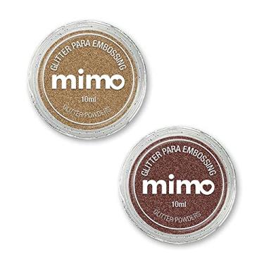 Imagem de Mimo – Pó de Embossing Glitterizado Cobre Light e Ouro Sand para Scrapbooking, Convites e Artesanato – 2 Unids