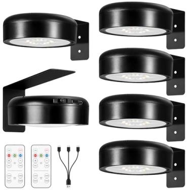 Imagem de Luz de imagem sem fio recarregável para pintura artística com controle remoto, iluminação de pintura de parede com 3 cores de iluminação, brilho regulável, temporizador desligado para moldura de