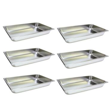 Imagem de 6 Cuba Gastronomica Inox 1/1x65 Gn Buffet Cozinha Restauran - JMA Inox
