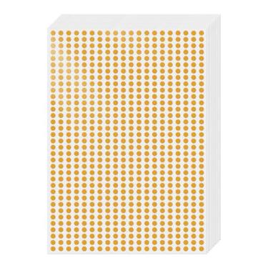 Imagem de Etiquetas de codificação de cores redondas laranja 0,25 polegadas 7000 peças