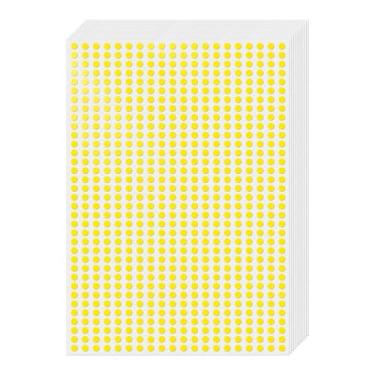 Imagem de Etiquetas de codificação de cores redondas amarelas 0,25 polegadas 7000 peças