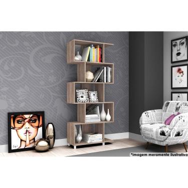 Imagem de Estante Livreiro de Escritório ESM209 c/ 5 Nichos Rustico - Movelbento