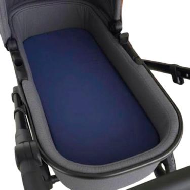 Imagem de Colchão para Carrinho Moises Colchonete Bebê Menino Menina com Capa Removível e Espuma(AZUL MARINHO)