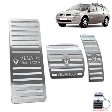 Imagem de Pedaleira + Descanso Megane Grand Tour 2007/2013 Auto Prata
