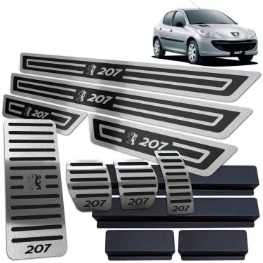 Imagem de Soleira Pedaleira Descanso Peugeot 207 2009 A 2015 Preto AR