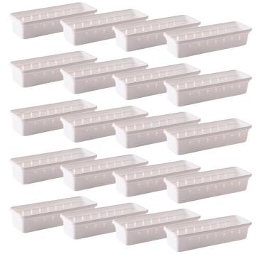 Imagem de Organizador de gavetas e talheres modular 22,5 x 7,9 cm com 20 unidades Plasutil ref.9732