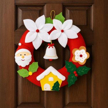 Imagem de Guirlanda Enfeite de Porta e Parede Enfeite de Natal Decoração Natalin