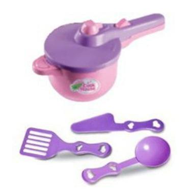 Imagem de Kit cozinha infantil com 14 brinquedos fogão panelinhas