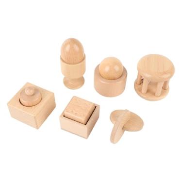 Imagem de aqxreight Conjunto de Chocalho de Mão de Madeira, Brinquedos Motores Finos, Brinquedos Cognitivos Correspondentes para Bebês, Crianças e Conjunto de Chocalho de Mão CognitivoConjunto de de de MadeiraConjunto de de para Recém-nascidos de MadeiraDe Madeira