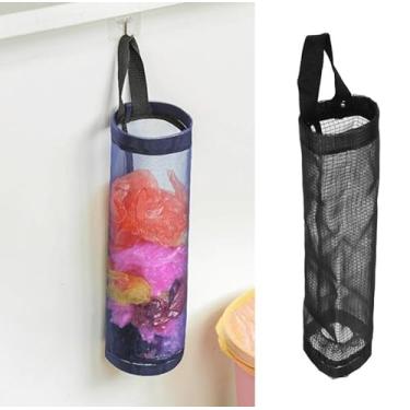 Imagem de Puxa Saco Organizador de Sacolas Pequeno Design Ergonômico Porta Sacolas de Supermercado Para Cozinha Prático Fácil Uso