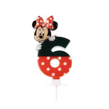 Imagem de Vela de Aniversário Minnie Número Silver Festas - 11,5Cm (7)
