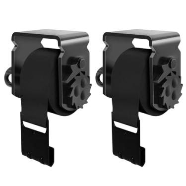 Imagem de SALUINOKI Pacote com 4 guinchos deslizantes para reboque de mesa, kit de amarração de mesa inclui 2 pacotes de correias de guincho de mesa de 10 cm preto, acessórios de equipamento de mesa para