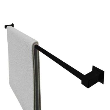 Imagem de Porta Toalha Toalheiro De Banheiro 80cm Aço Inox 304 Preto Fosco [Q-T80PF]