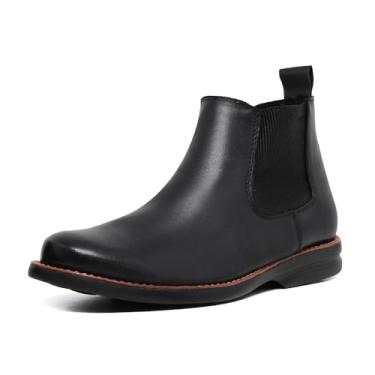 Imagem de Botina Bota Chelsea Em Couro Masculina Elastico Lateral Calce Facil Puxador Traseiro Sola Borracha Tamanho:43;Cor:Preto;Gênero:Masculino;Departamento BS:Esporte