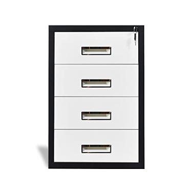 Imagem de Armário de metal Armário de arquivo de escritório Gabinete de dados de escritório Armário baixo com gaveta de ferramentas de trava Armário pequeno Armário de armazenamento de varanda Organizador de