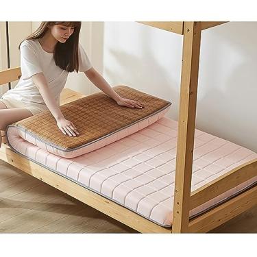 Imagem de Almofada de dormir, amortecimento, almofada de cama, fácil de colocar, 120 x 200 cm, semi-duplo, almofada de colchão, cor 6, lençol de cama, futon (cor 5, 180 x 200 cm)