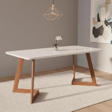 Imagem de Mesa para Sala de Jantar 180cm com Vidro Caju - Cimol