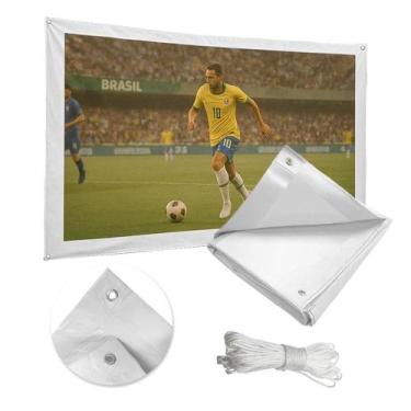 Imagem de Tela de Projeção DF Branca DF" Polegadas 7x4 Metros - Cikala