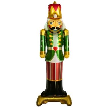 Imagem de Balão Inflável 3D Soldado Quebra-Nozes 50" (125 cm) – Foil Metalizado Natalino – Decoração de Natal Premium para Casa, Festa, Loja e Eventos – Balão Gigante Temático Natal