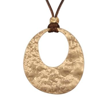 Imagem de Jeilwiy Colar feminino boho estilo hippie, grosso, longo, de couro, gargantilha preta, boêmio, Couro sintético, Sem Pedra Preciosa