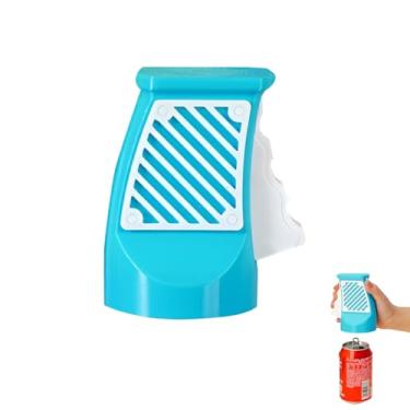 Imagem de Abridor de lata de refrigerante impresso em 3D - abridor de lata com uma mão para latas de bebidas de refrigerante e cerveja, alça ergonômica para fácil abertura, adequado para unhas (azul celeste)